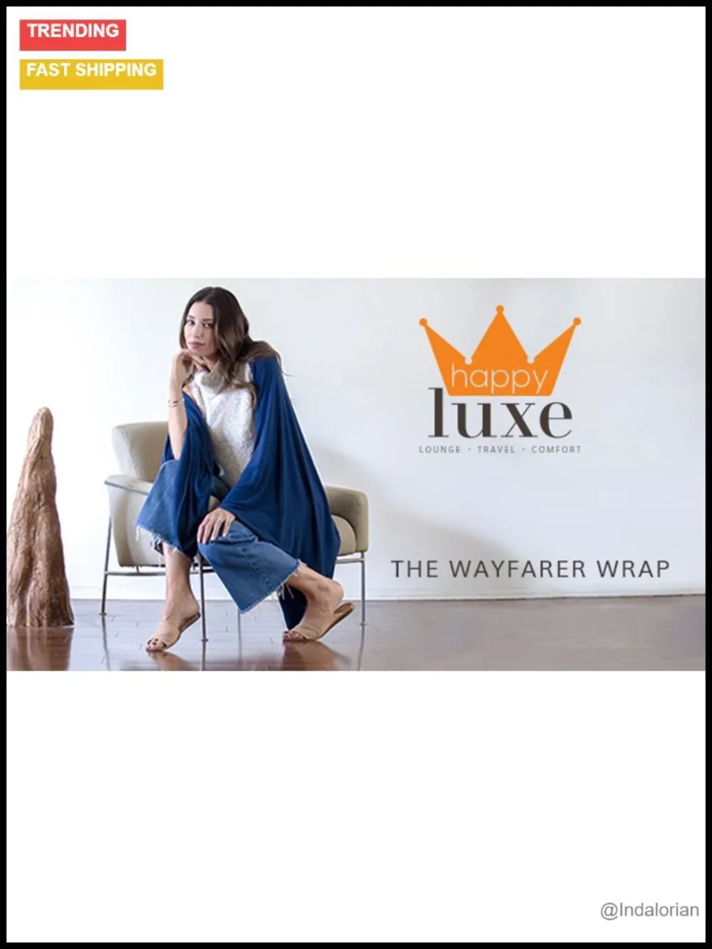 Pashmina Shawl Wrap Women Travel Scarf UPF 50+ Tencel Modal USA Made